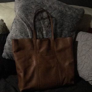 Banana republic large brown leather tote